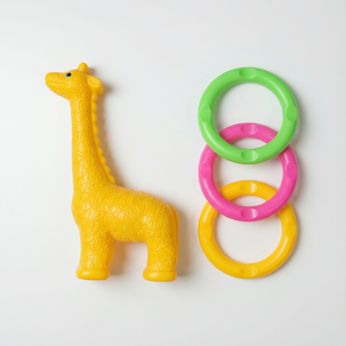 Giraffe Teether & Ring Toy Set - Image 3