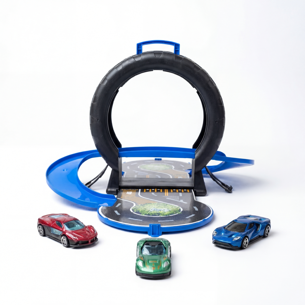 Rail Tire Parking Lot Car Track Set - Image 3