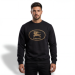 Equestrian Crest Sweatshirt (Black/White) - Image 2