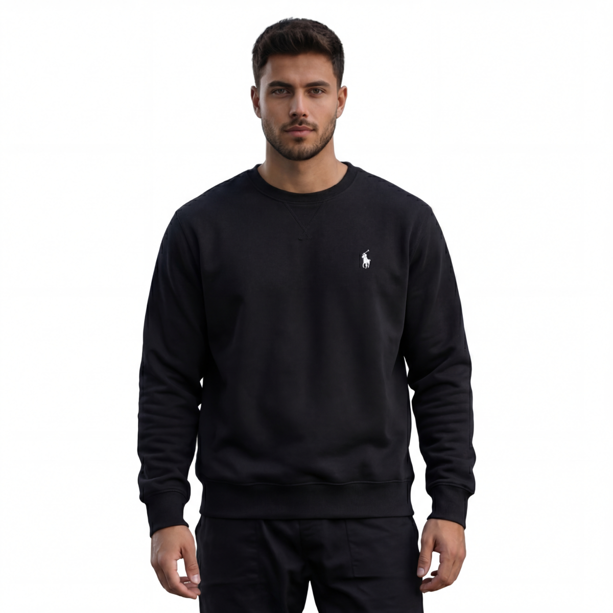 Signature Pony Crewneck (Black/White) - Image 2