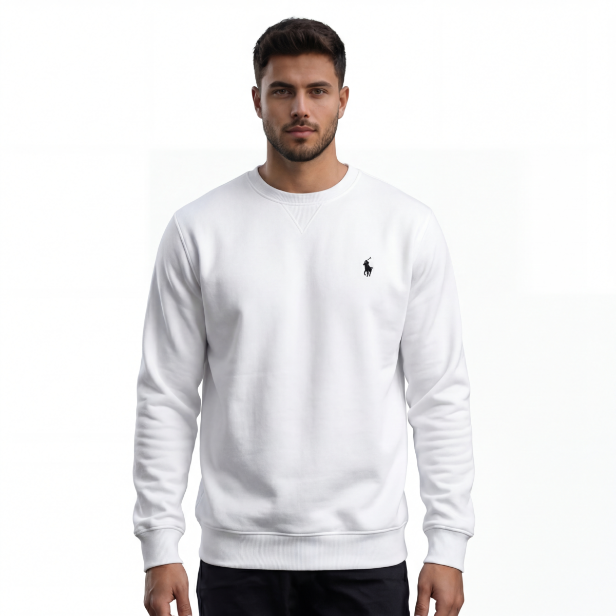 Signature Pony Crewneck (Black/White) - Image 3