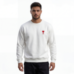 Heart Emblem Minimal Sweatshirt (Black/White) - Image 3