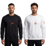 Embroidered Horse Patch Sweatshirt (Black/White)