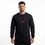 Embroidered Horse Patch Sweatshirt (Black/White) - Image 3