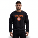 College Letter Logo Sweatshirt (Black/White) - Image 3