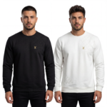 Embossed Monogram Detail Sweatshirt (Black/White)