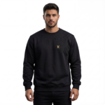 Embossed Monogram Detail Sweatshirt (Black/White) - Image 2