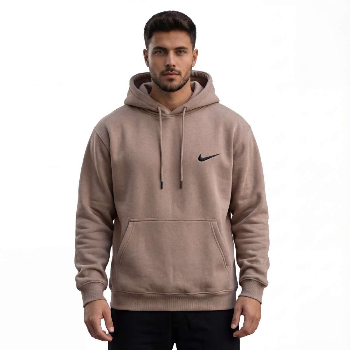 Classic Plain Hoodie – Dark Edition - Image 3