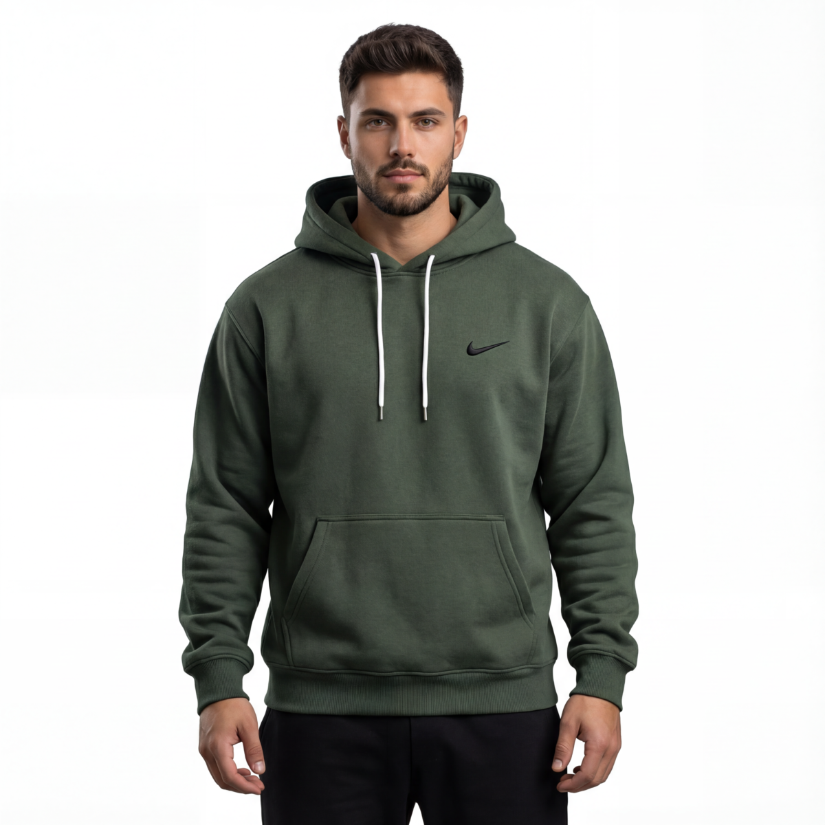 Classic Plain Hoodie – Dark Edition - Image 2