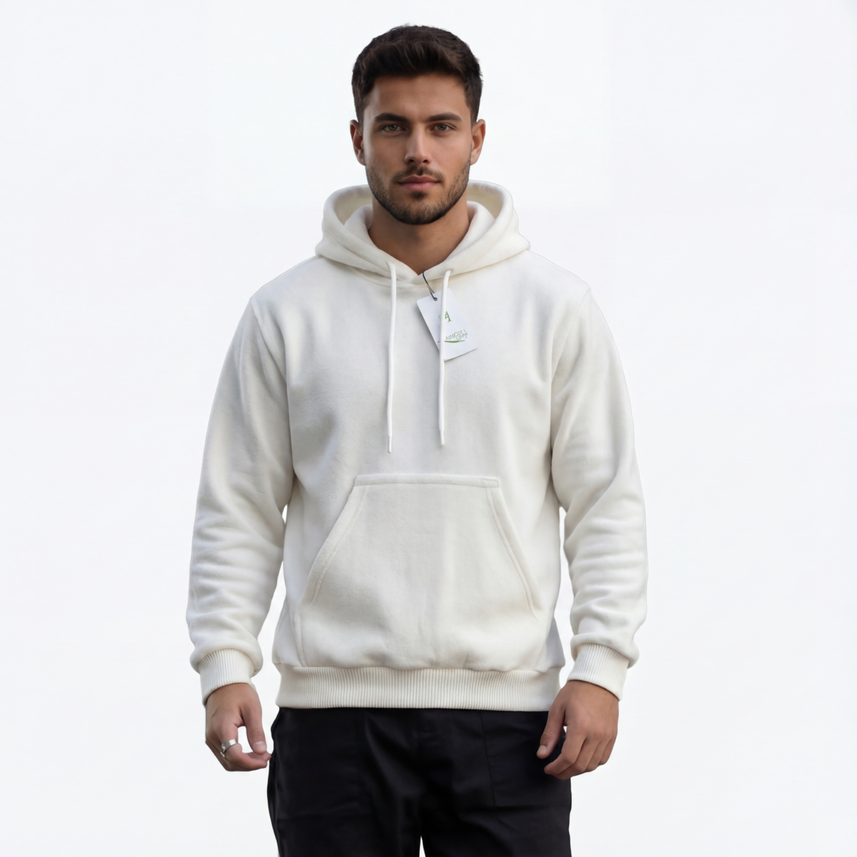 Essential White Hoodie - Image 2