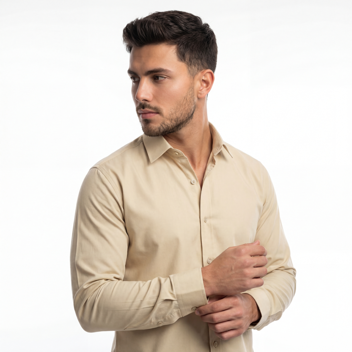 Beige Sand Classic Shirt - Image 2