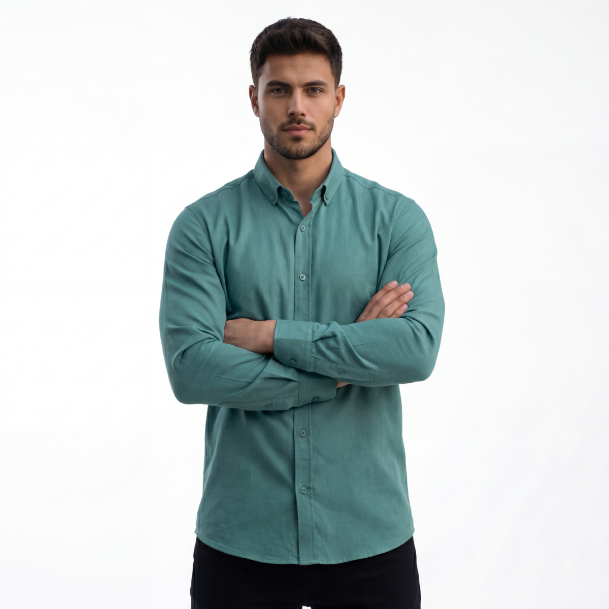 Teal Green Modern Shirt - Image 2