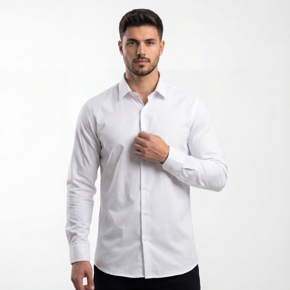 Pure White Formal Shirt - Image 2