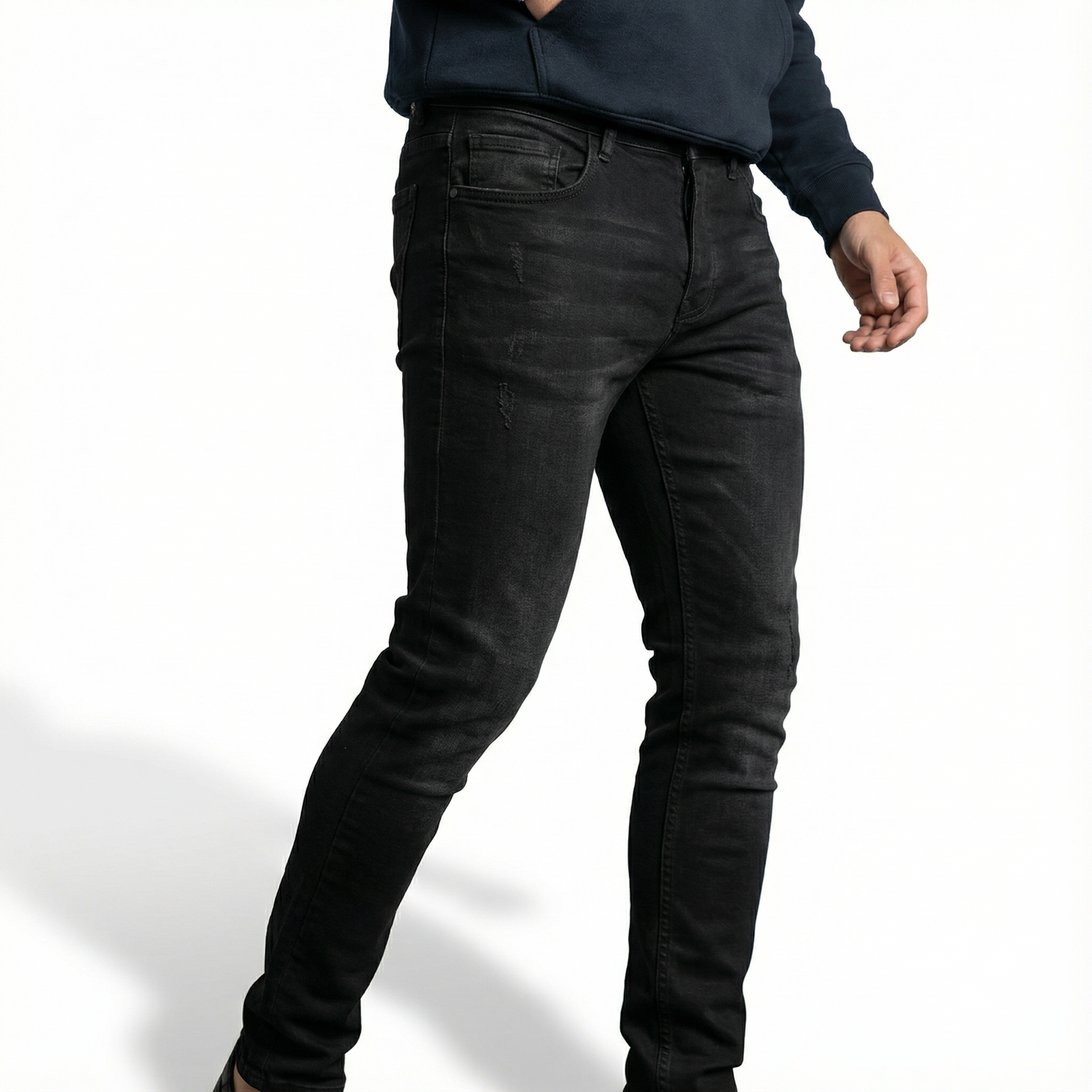 hf_20260121_132556_024a0006-76f4-450a-becf-39eb2966ed2d Slim Fit Black Denim Jeans - Image 1