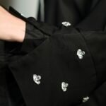 Sheer Black Sleeve Statement Abaya - Image 4