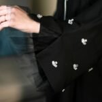 Sheer Black Sleeve Statement Abaya - Image 3