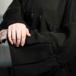 Beaded Sleeve Detail Abaya - Image 2