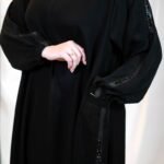 Sleeve Black Stripe Detail Abaya - Image 2