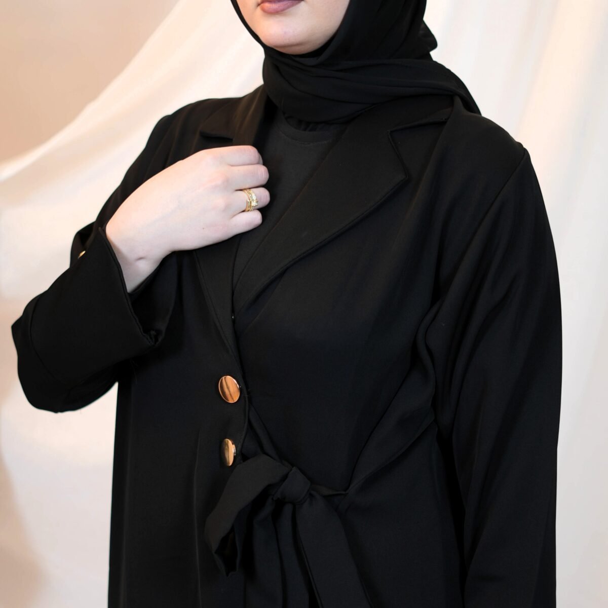 Tailored Belted Abaya - Image 2