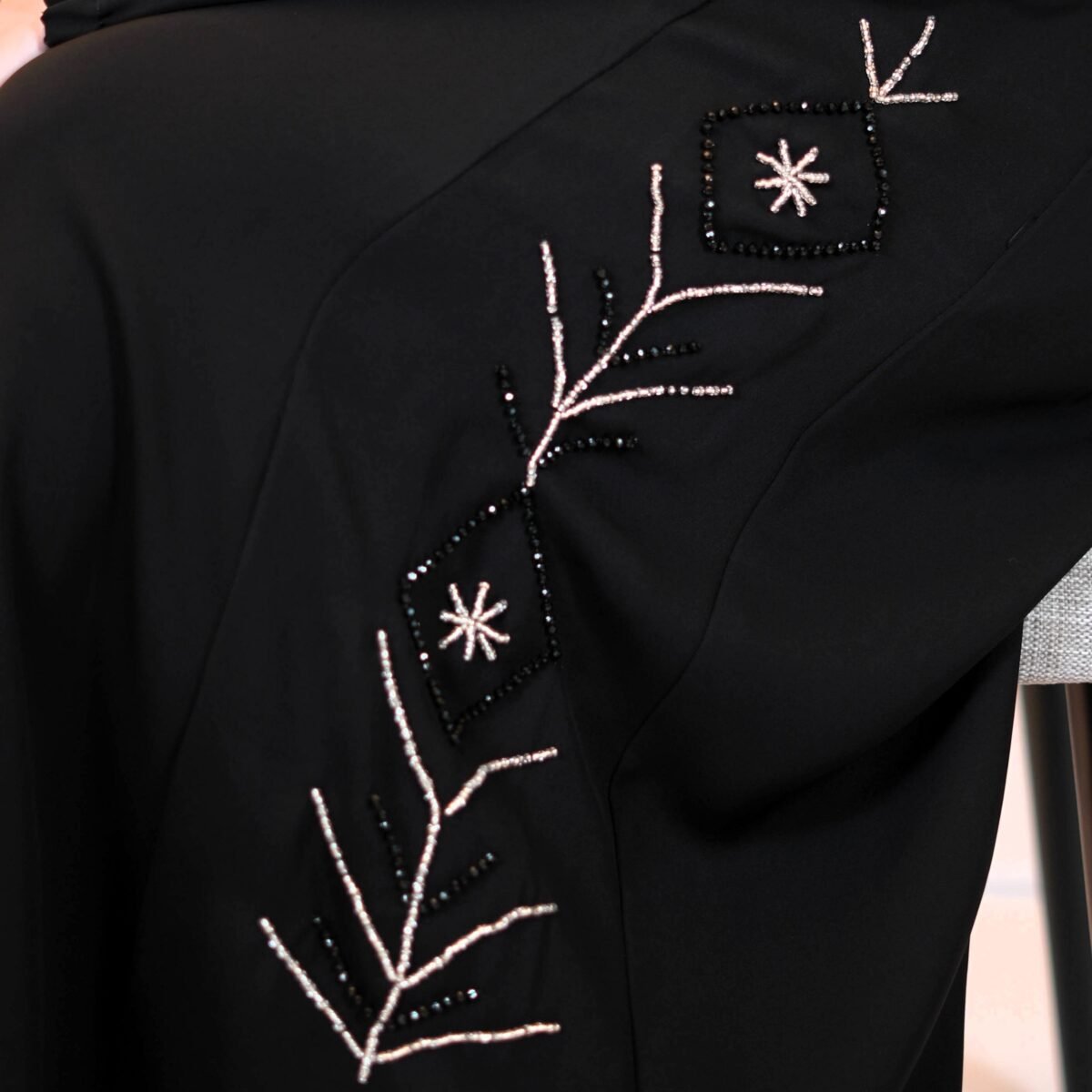 Floral Embroidered Abaya - Image 2