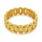 Textured Gold Chain Bracelet - Image 4