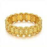 Textured Gold Chain Bracelet