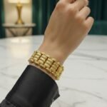 Textured Gold Chain Bracelet - Image 2