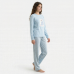 Blue Pajama Cotton Set