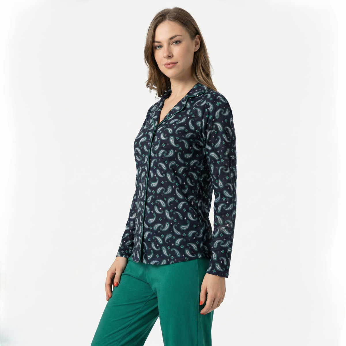 Paisley Pajama Cotton Set - Image 2