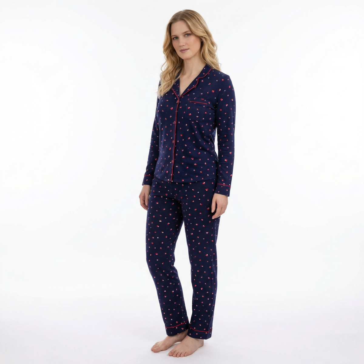 Navy Heart Pajama Set - Image 2