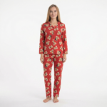 Teddy Print Pajama Set