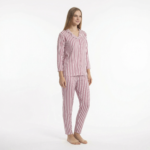 Striped Pajama Cotton Set - Image 2