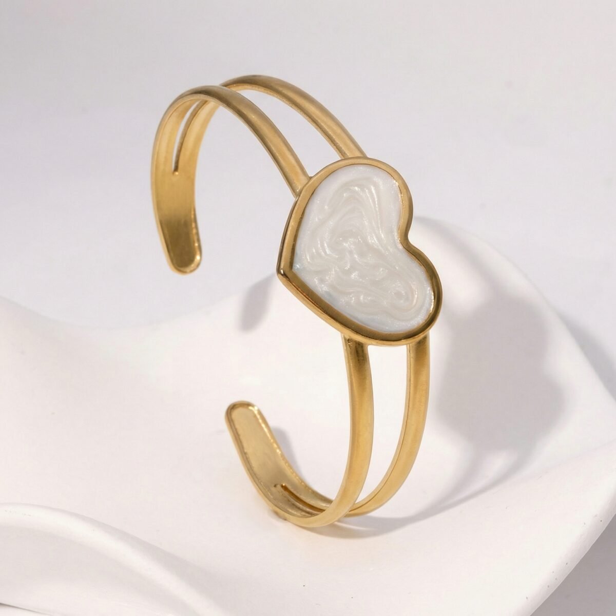 Heart Stone Open Cuff - Image 2