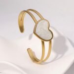 Heart Stone Open Cuff - Image 2