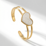 Heart Stone Open Cuff - Image 3