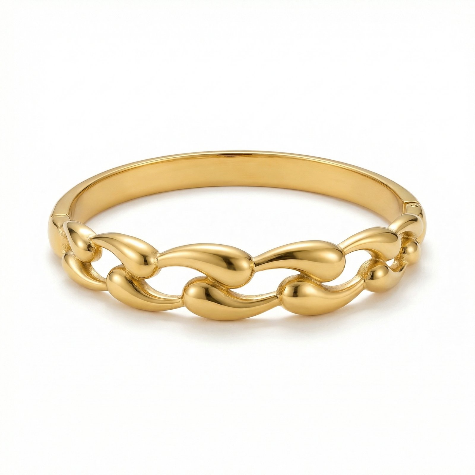 hf_20260204_124818_2633efb2-94c0-4441-9cb5-41611397ced8 Linked Gold Chain Bangle - Image 1