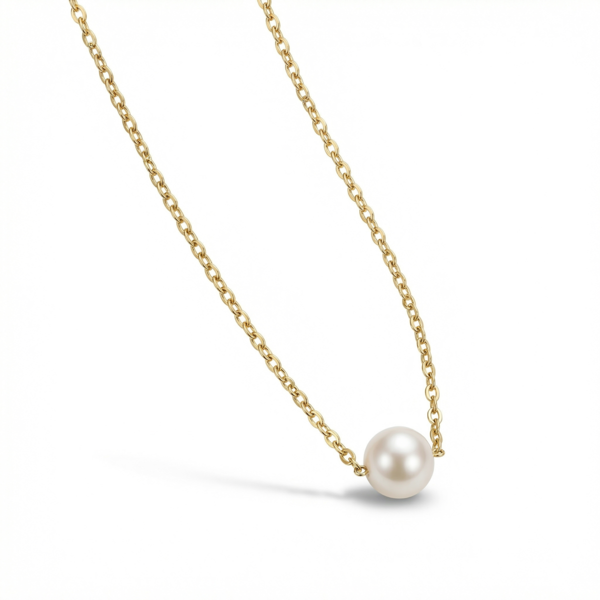 Gold Pearl Necklace - Image 3
