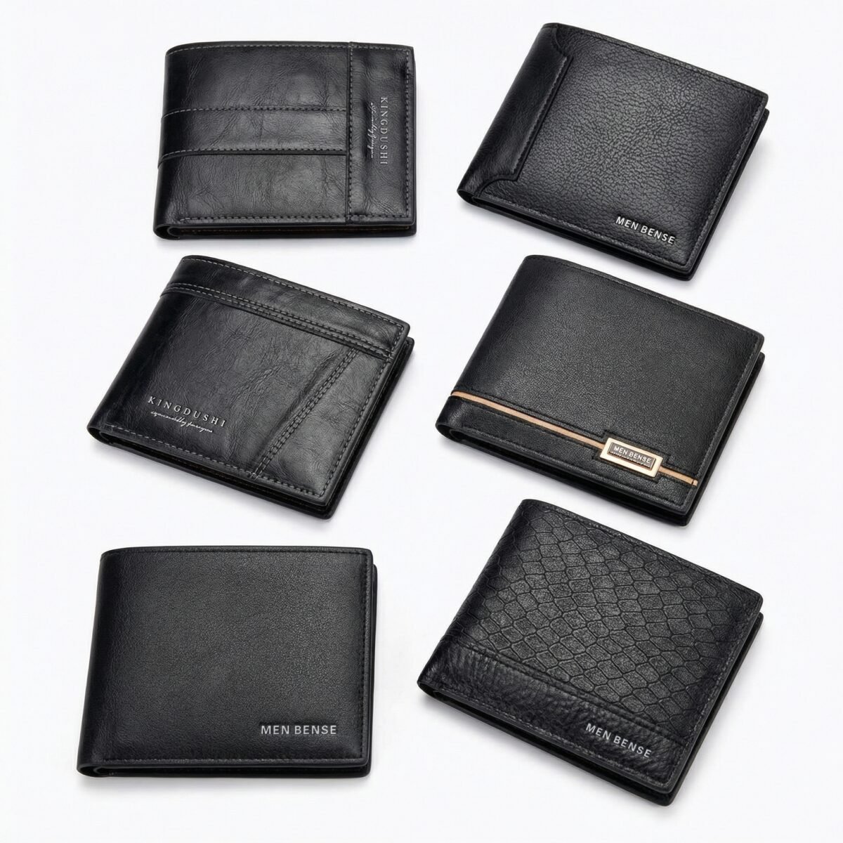Textured Black Wallet - Image 3