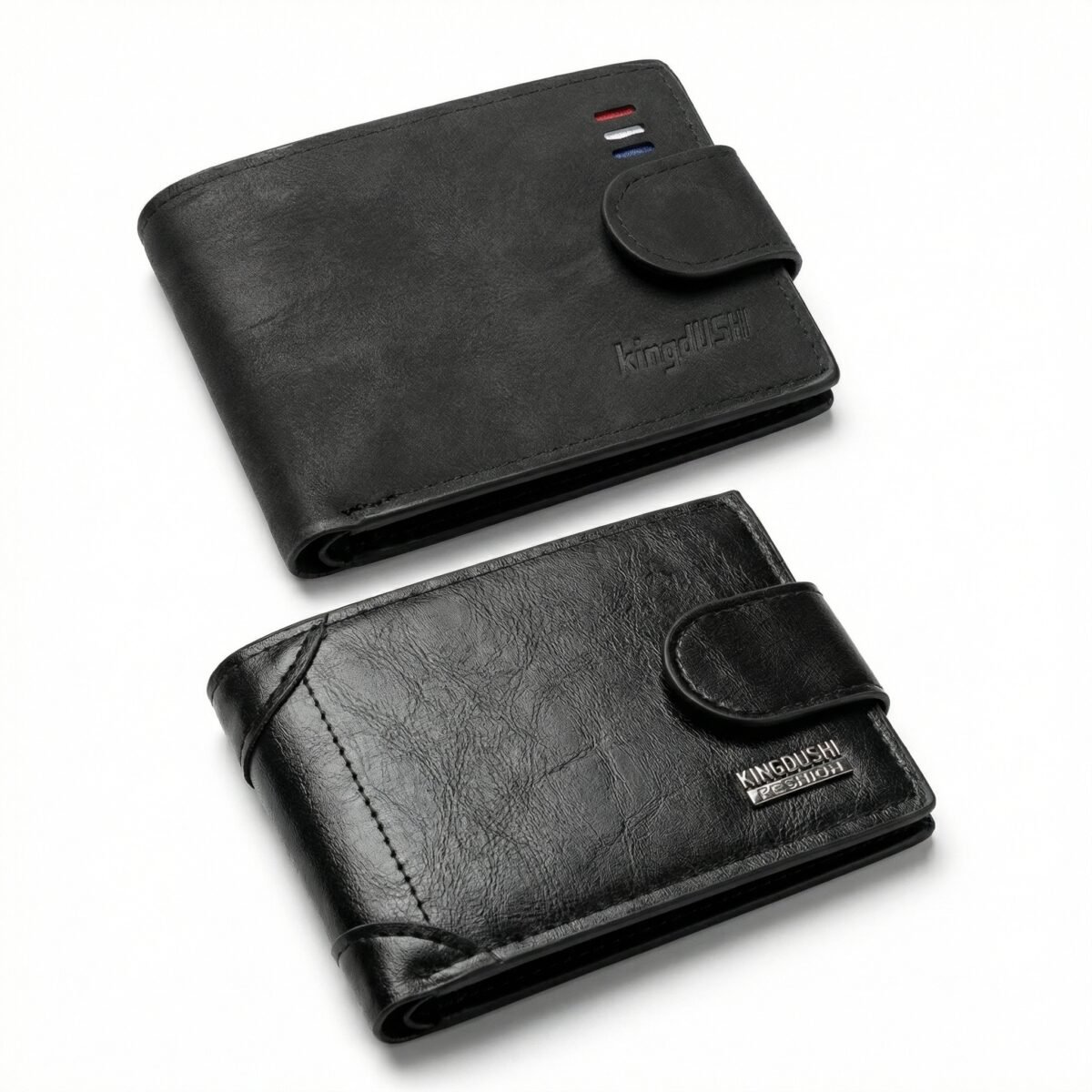 Classic Black Leather Wallet - Image 3