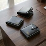 Classic Black Leather Zip Wallet - Image 3