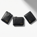 Classic Black Leather Zip Wallet - Image 2