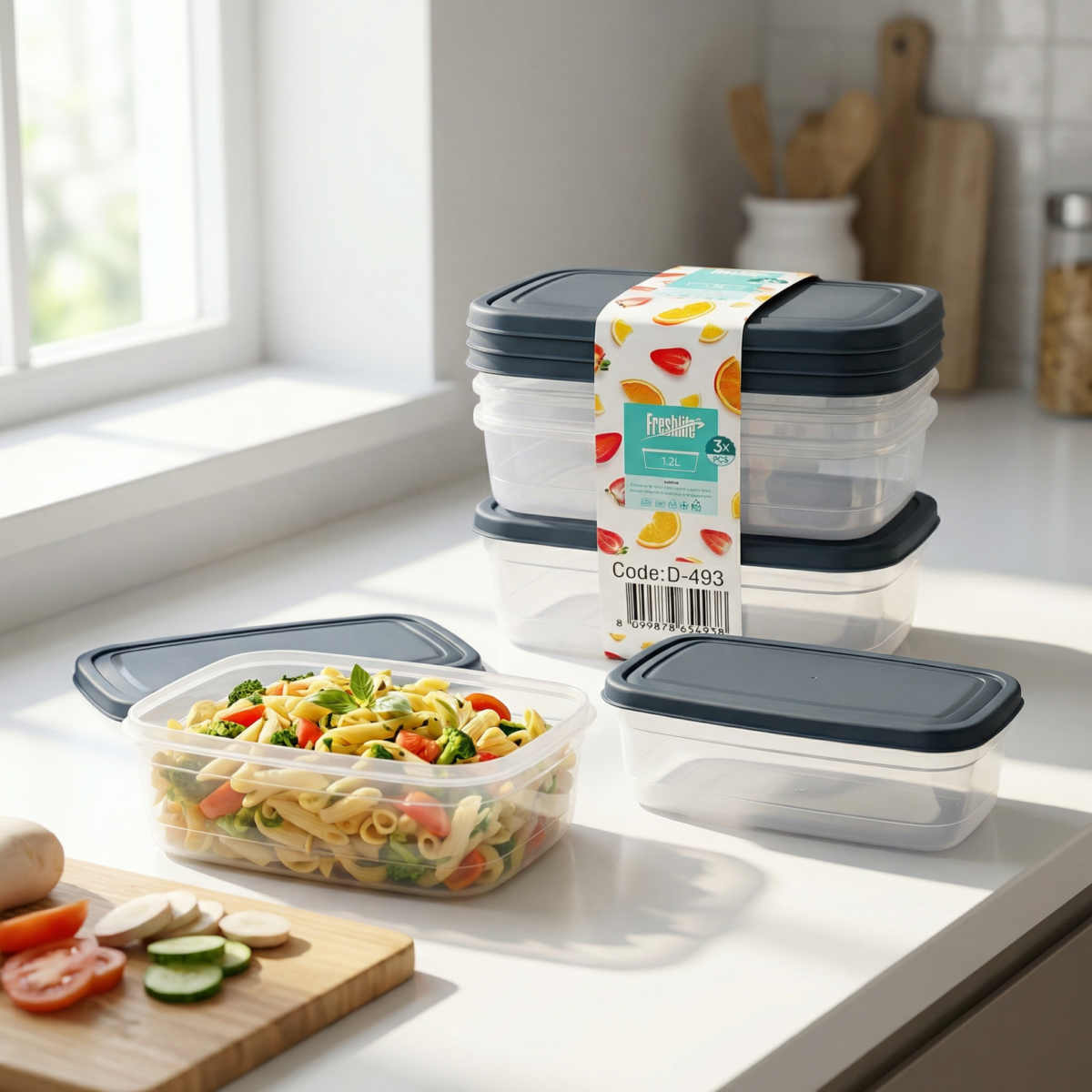 FreshLife Food Container Set (1.2L, 3-Piece) - Image 3