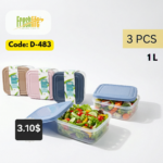 FreshLife Food Container Set (1L, 3-Piece) - Image 2