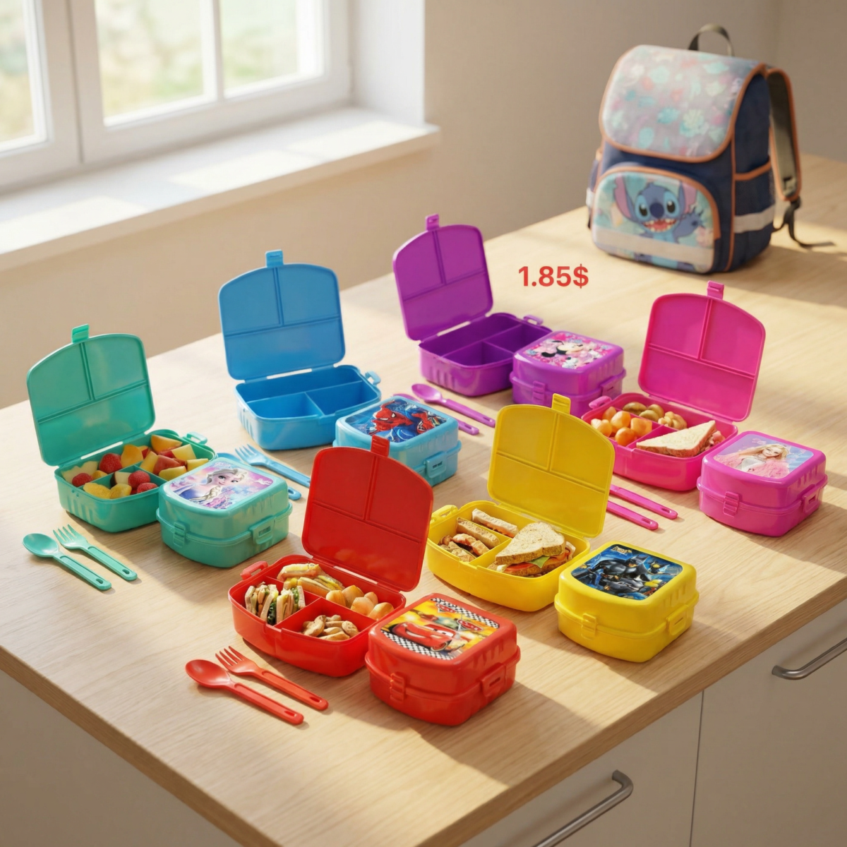 FreshLife Kids Lunch Box Set with Cutlery - Image 2