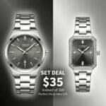 Curren Silver Harmony Couple Set