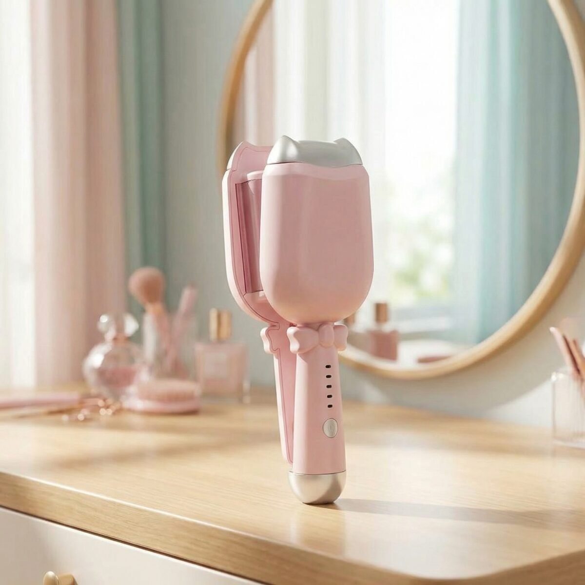 Cute Cat Egg Roll Hair Curler - Image 2