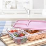 FreshLife Jolly Rectangle 3 Divided Storage Box 1.2L - Image 2