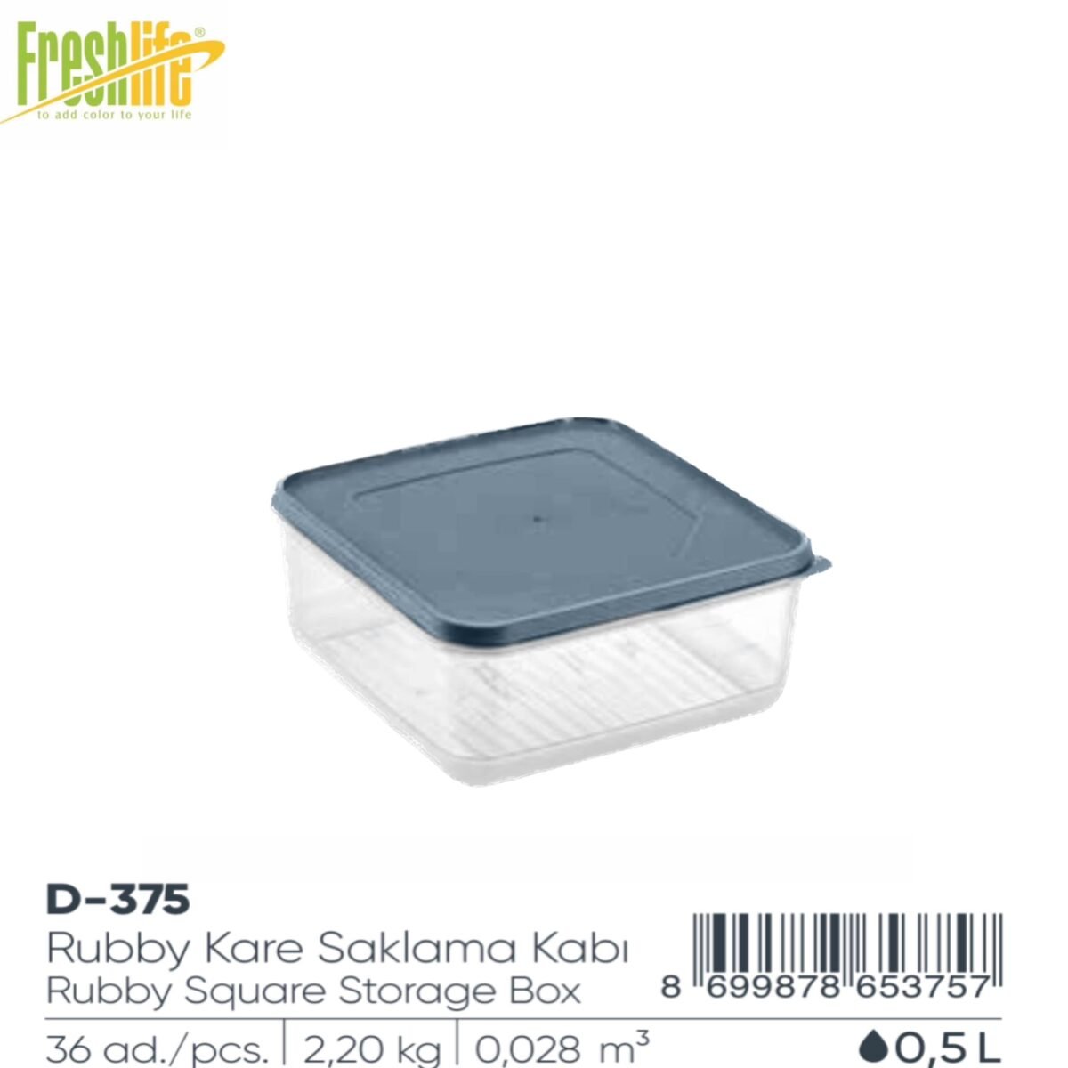 FreshLife Rubby Square Storage Box 0.5L - Image 5