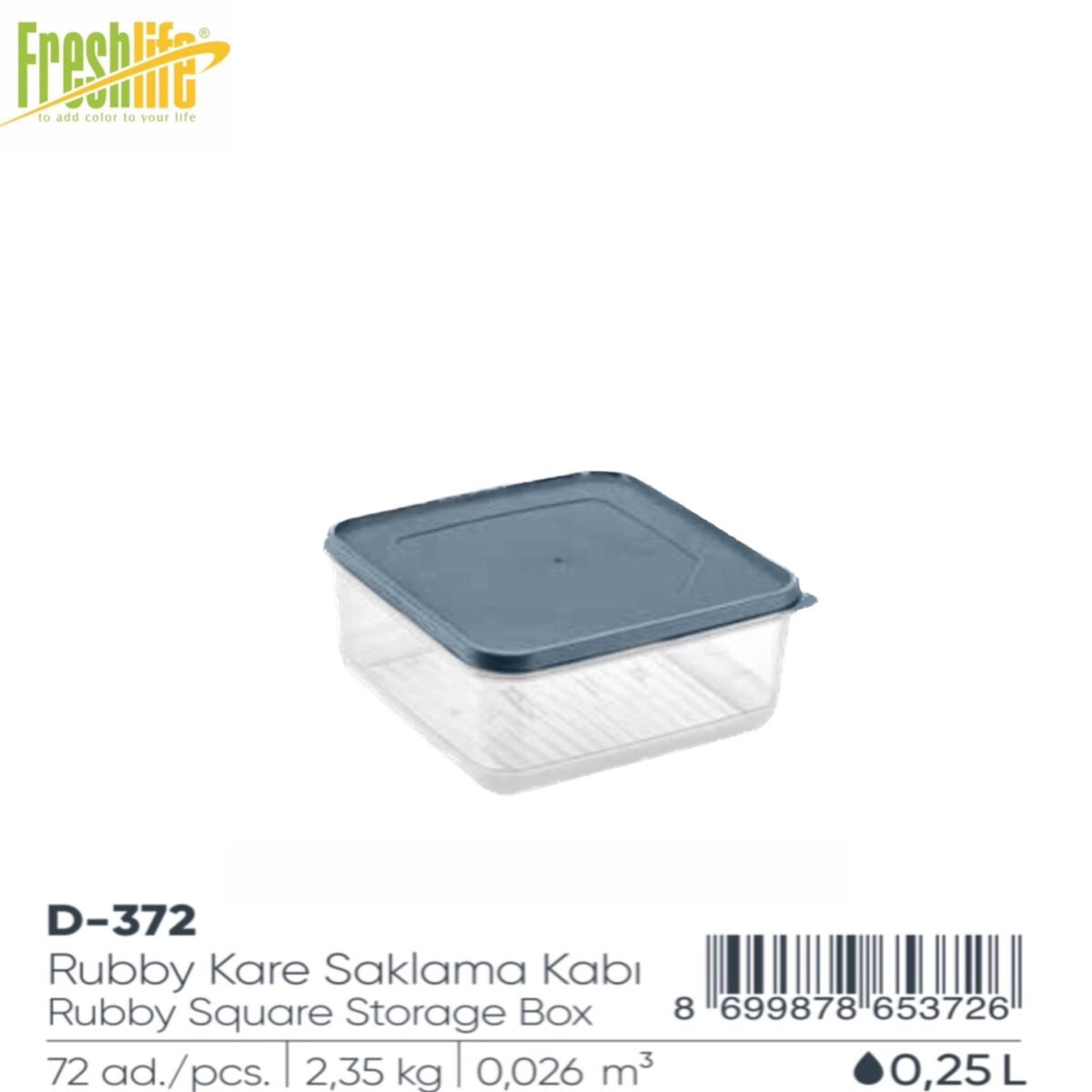 FreshLife Rubby Square Storage Box 0.25L - Image 4