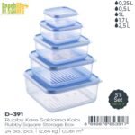 FreshLife Rubby Square Storage Box Set (5 Pieces) - Image 4